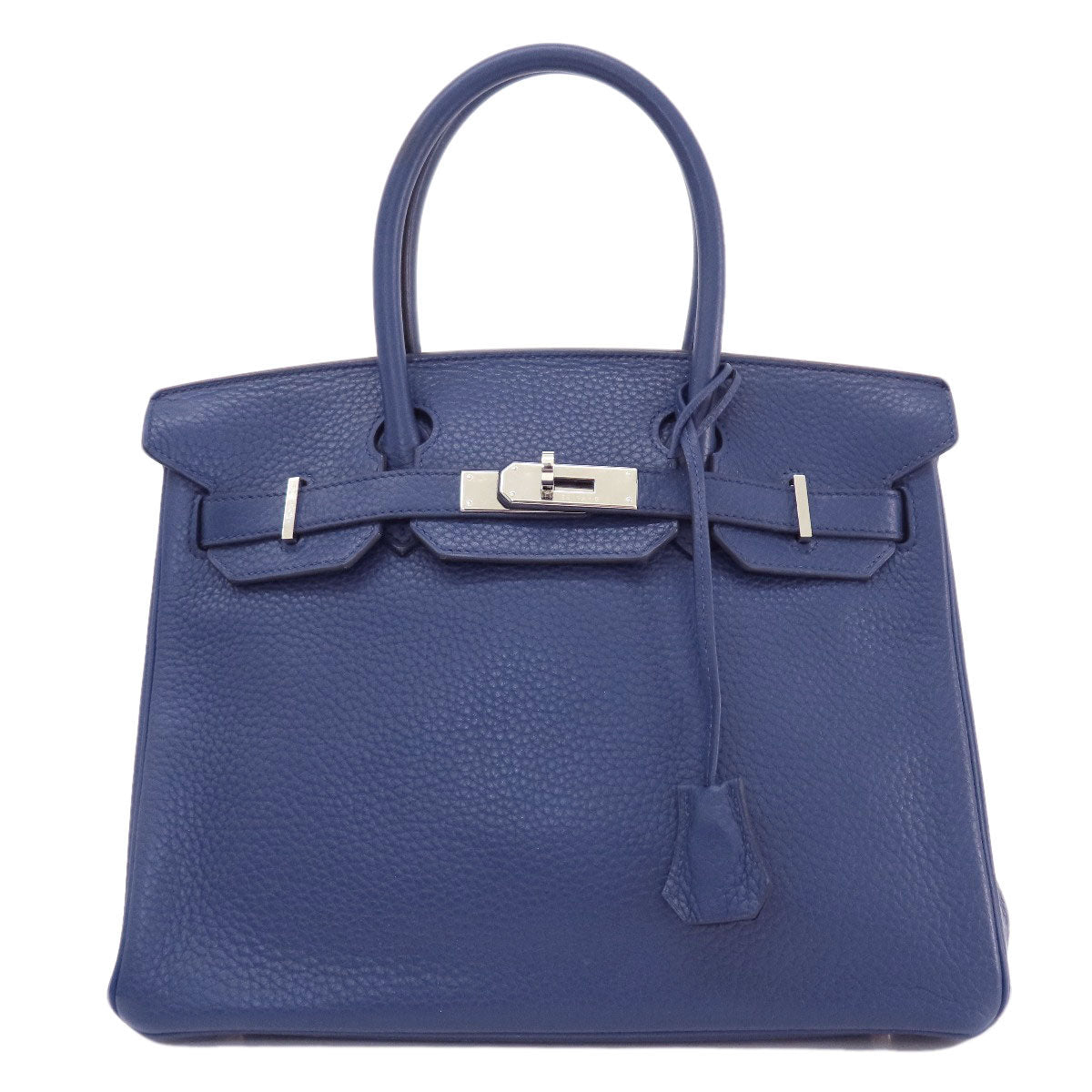 HERMES   Handbag Birkin 30 Blue SilverHardware Taurillon Clemence Ladies