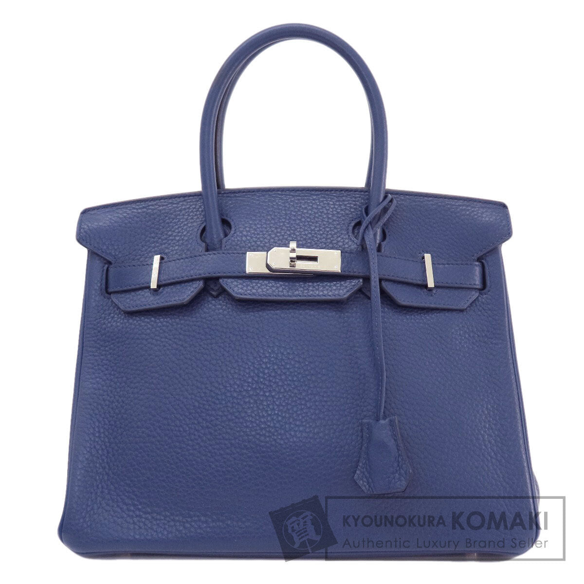 HERMES   Handbag Birkin 30 Blue SilverHardware Taurillon Clemence Ladies