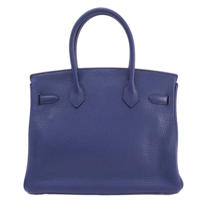 HERMES   Handbag Birkin 30 Blue SilverHardware Taurillon Clemence Ladies