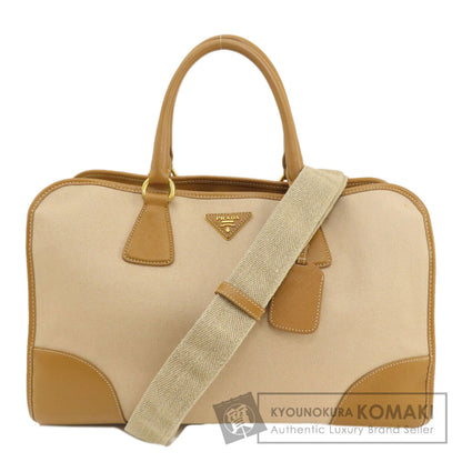 PRADA   Tote Bag Logo Hardware Canvas Ladies