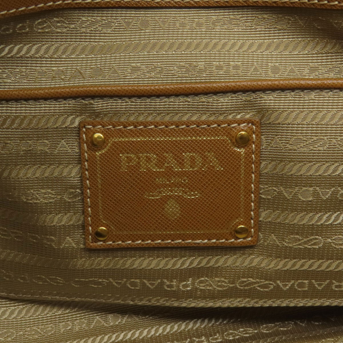 PRADA   Tote Bag Logo Hardware Canvas Ladies