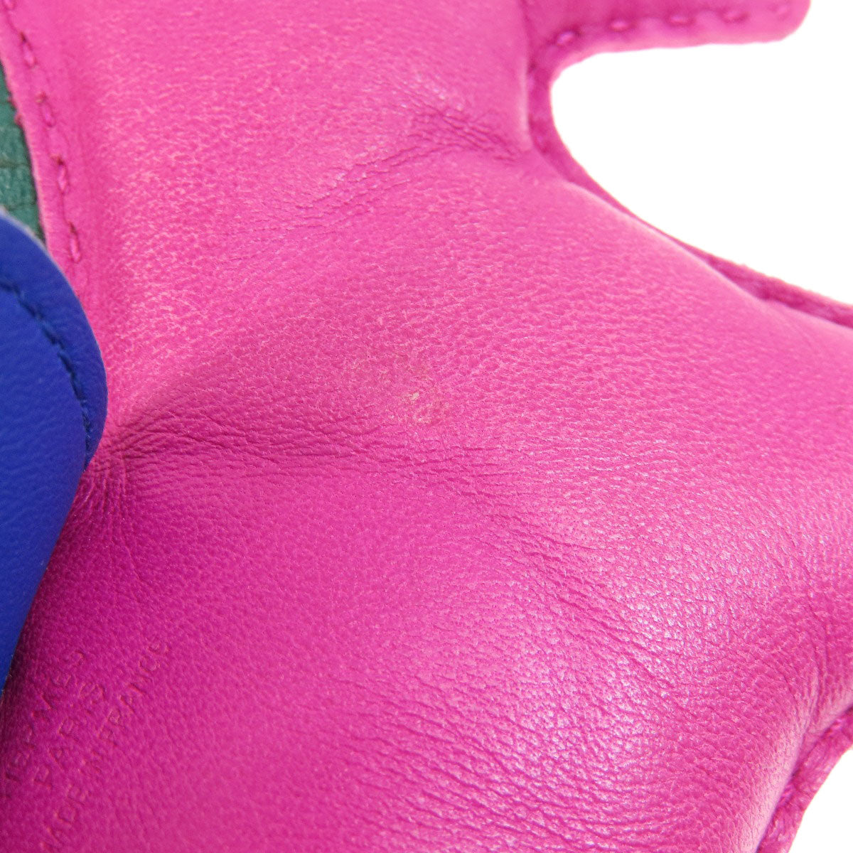 HERMES Rodeo Charm MM Rose Purple Electric Malachite key ring Anyo Miro Ladies [Used]