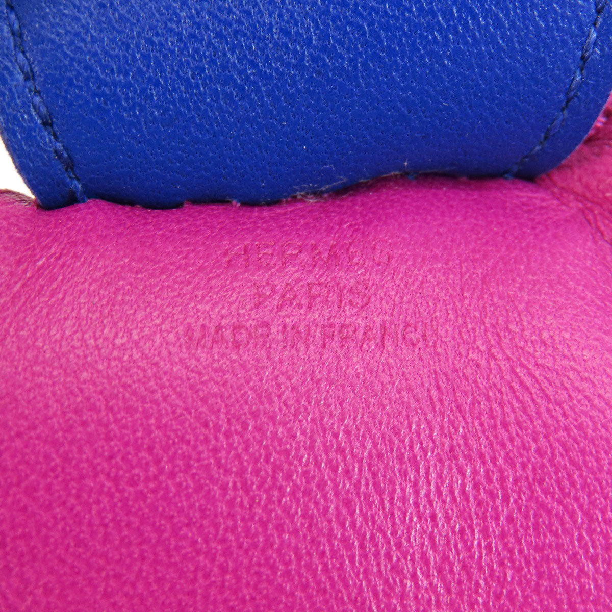 HERMES Rodeo Charm MM Rose Purple Electric Malachite key ring Anyo Miro Ladies [Used]