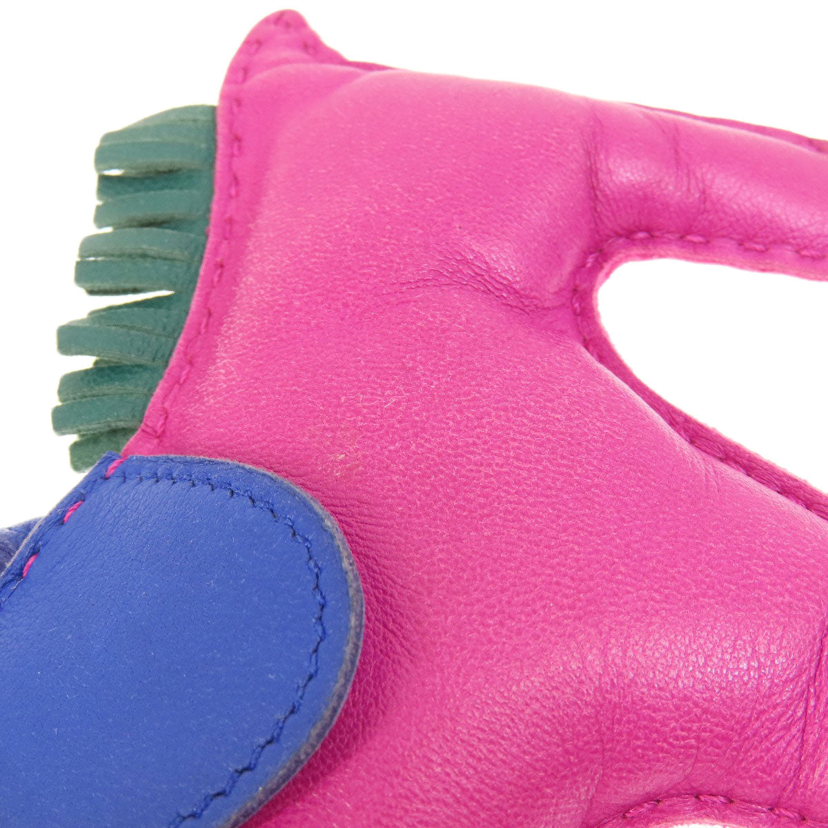 HERMES Rodeo Charm MM Rose Purple Electric Malachite key ring Anyo Miro Ladies [Used]