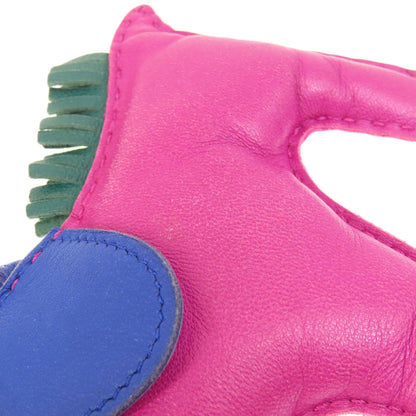 HERMES Rodeo Charm MM Rose Purple Electric Malachite key ring Anyo Miro Ladies [Used]