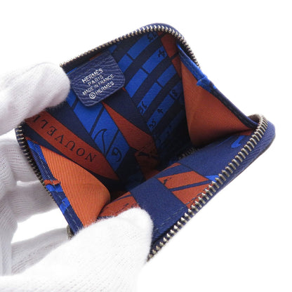 HERMES Azap Silkin Mini Compact SilverHardware coin purse Epsom Ladies [Used]