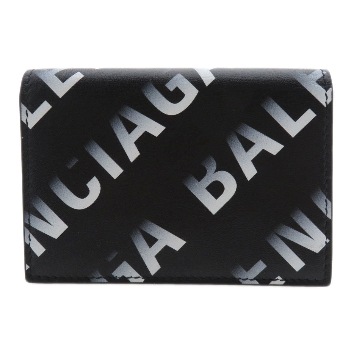 BALENCIAGA 594312 Logo motif mini wallet tri-fold Bifold Wallet with Coin Pocket Calf Ladies [Used]