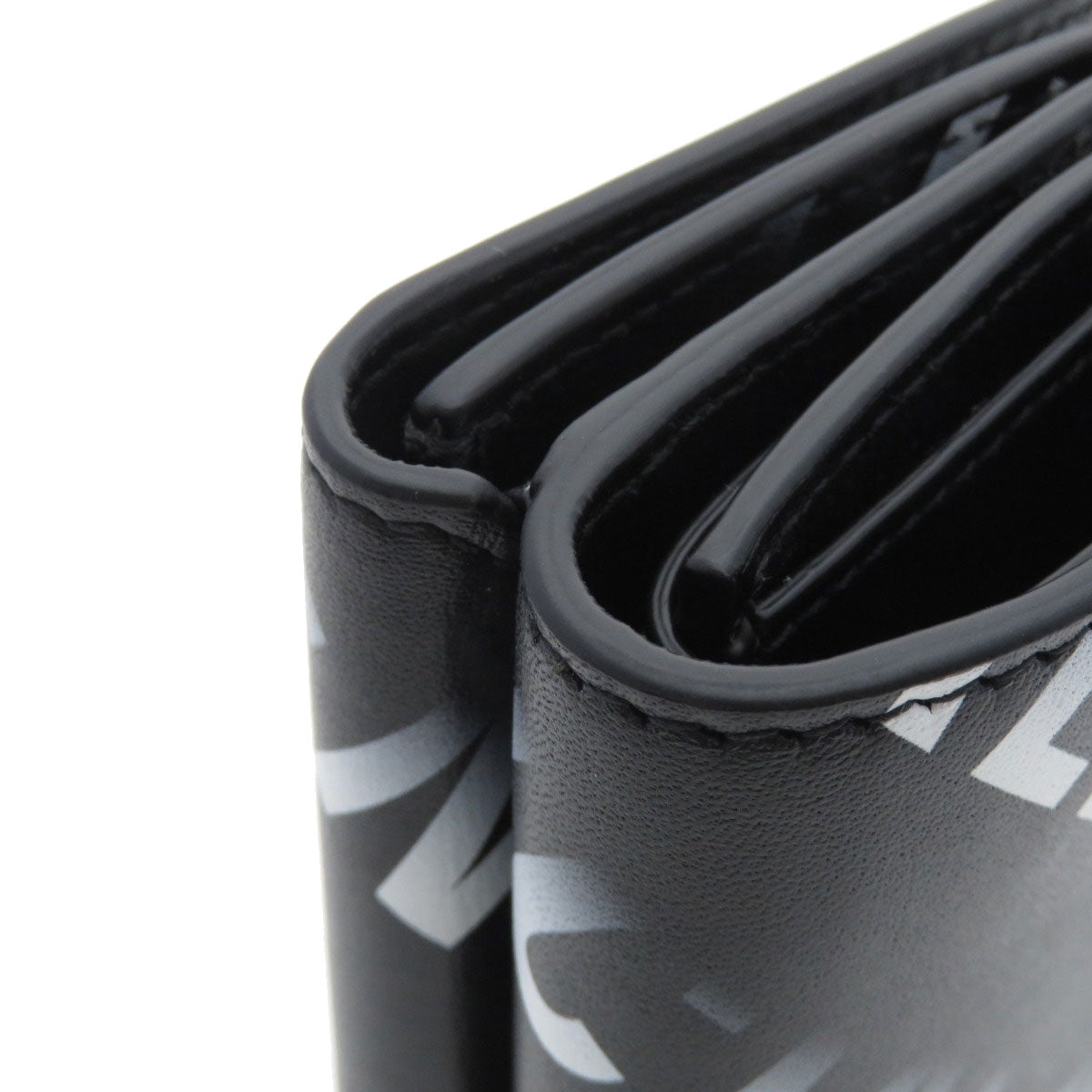 BALENCIAGA 594312 Logo motif mini wallet tri-fold Bifold Wallet with Coin Pocket Calf Ladies [Used]