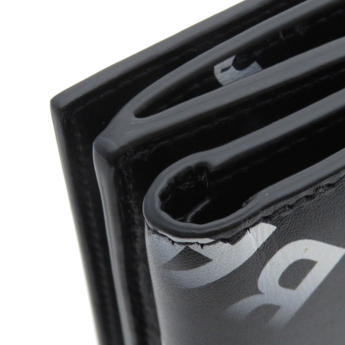 BALENCIAGA 594312 Logo motif mini wallet tri-fold Bifold Wallet with Coin Pocket Calf Ladies [Used]