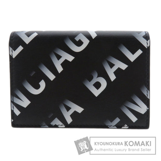 BALENCIAGA 594312 Logo motif mini wallet tri-fold Bifold Wallet with Coin Pocket Calf Ladies [Used]