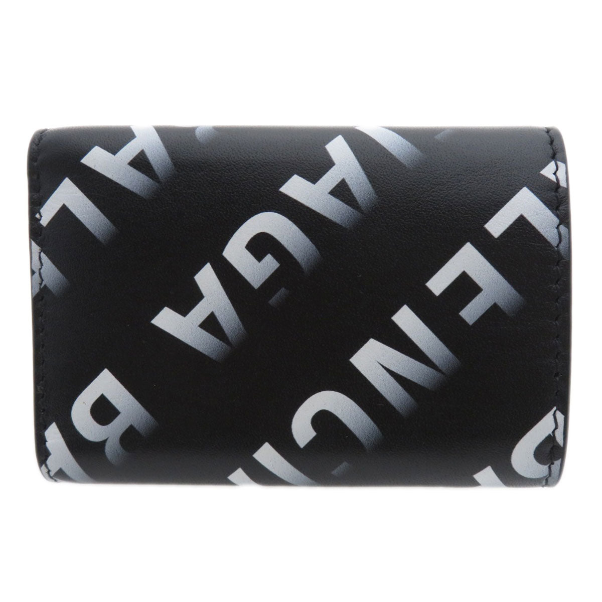 BALENCIAGA 594312 Logo motif mini wallet tri-fold Bifold Wallet with Coin Pocket Calf Ladies [Used]