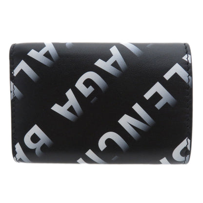 BALENCIAGA 594312 Logo motif mini wallet tri-fold Bifold Wallet with Coin Pocket Calf Ladies [Used]