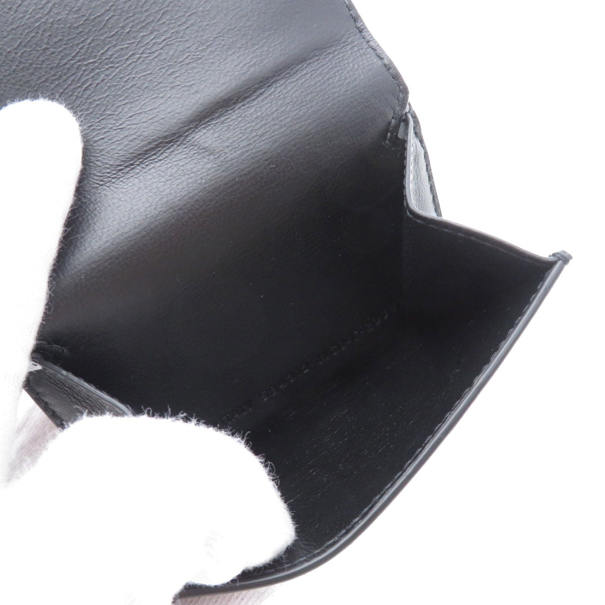 BALENCIAGA 594312 Logo motif mini wallet tri-fold Bifold Wallet with Coin Pocket Calf Ladies [Used]