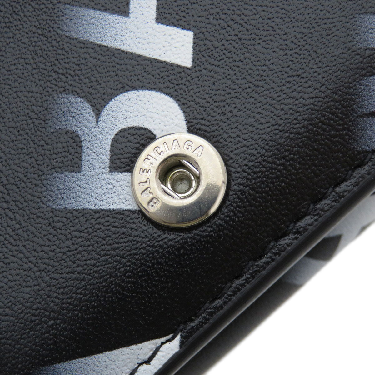 BALENCIAGA 594312 Logo motif mini wallet tri-fold Bifold Wallet with Coin Pocket Calf Ladies [Used]