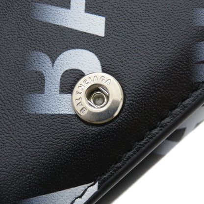 BALENCIAGA 594312 Logo motif mini wallet tri-fold Bifold Wallet with Coin Pocket Calf Ladies [Used]