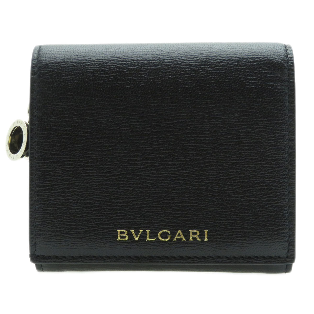BVLGARI Logo B-zero1 motif tri-fold Bifold Wallet with Coin Pocket Calf Ladies [Used]