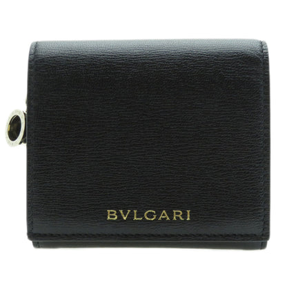 BVLGARI Logo B-zero1 motif tri-fold Bifold Wallet with Coin Pocket Calf Ladies [Used]