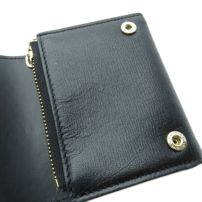 BVLGARI Logo B-zero1 motif tri-fold Bifold Wallet with Coin Pocket Calf Ladies [Used]