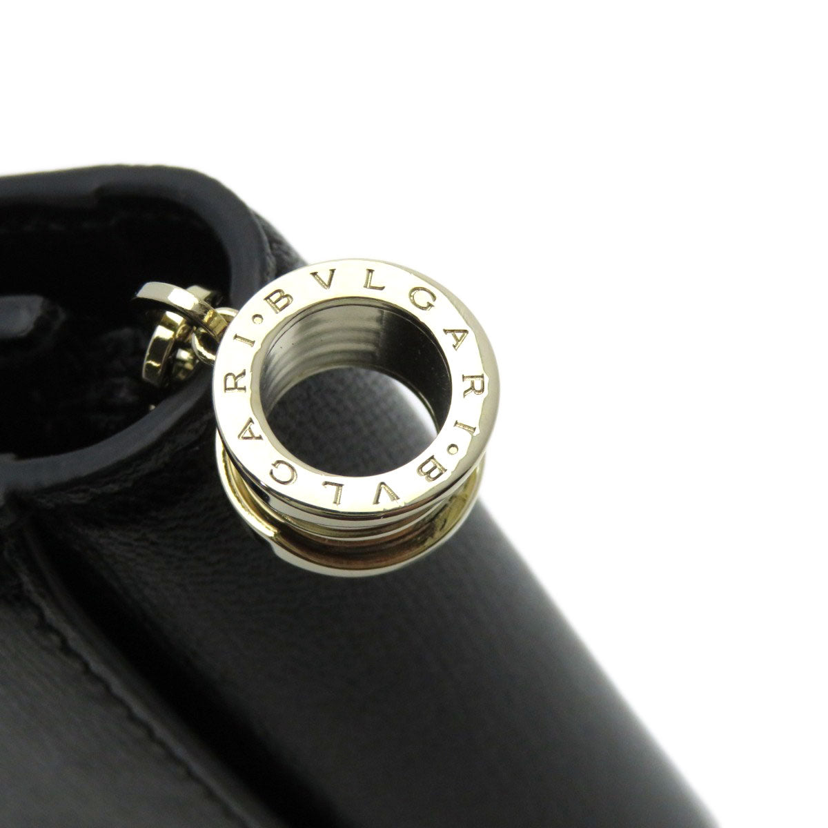 BVLGARI Logo B-zero1 motif tri-fold Bifold Wallet with Coin Pocket Calf Ladies [Used]