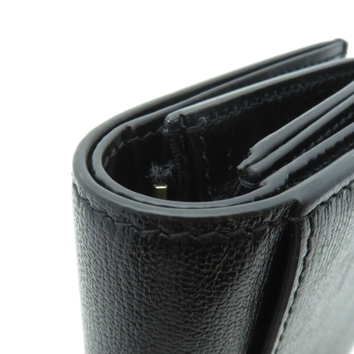 BVLGARI Logo B-zero1 motif tri-fold Bifold Wallet with Coin Pocket Calf Ladies [Used]