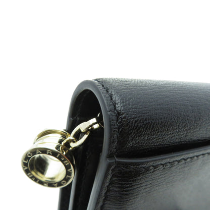 BVLGARI Logo B-zero1 motif tri-fold Bifold Wallet with Coin Pocket Calf Ladies [Used]