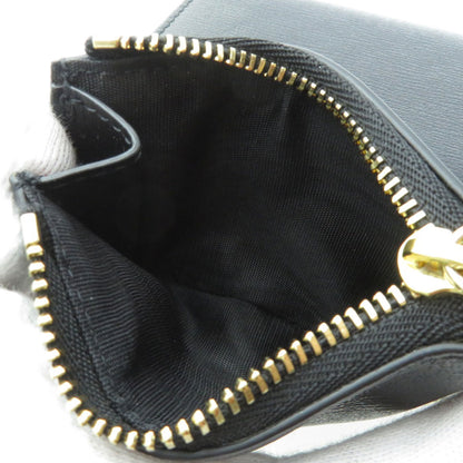 BVLGARI Logo B-zero1 motif tri-fold Bifold Wallet with Coin Pocket Calf Ladies [Used]