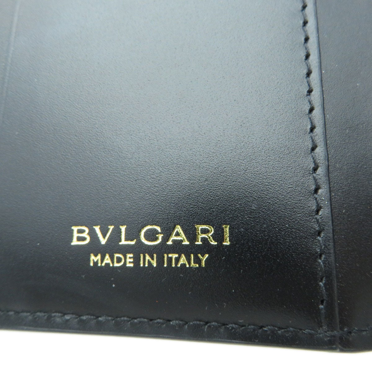 BVLGARI Logo B-zero1 motif tri-fold Bifold Wallet with Coin Pocket Calf Ladies [Used]