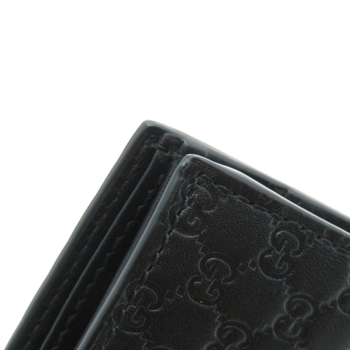 GUCCI 150413 GG Signature Microsima Outlet Bifold Wallet with Coin Pocket Calf Ladies [Used]