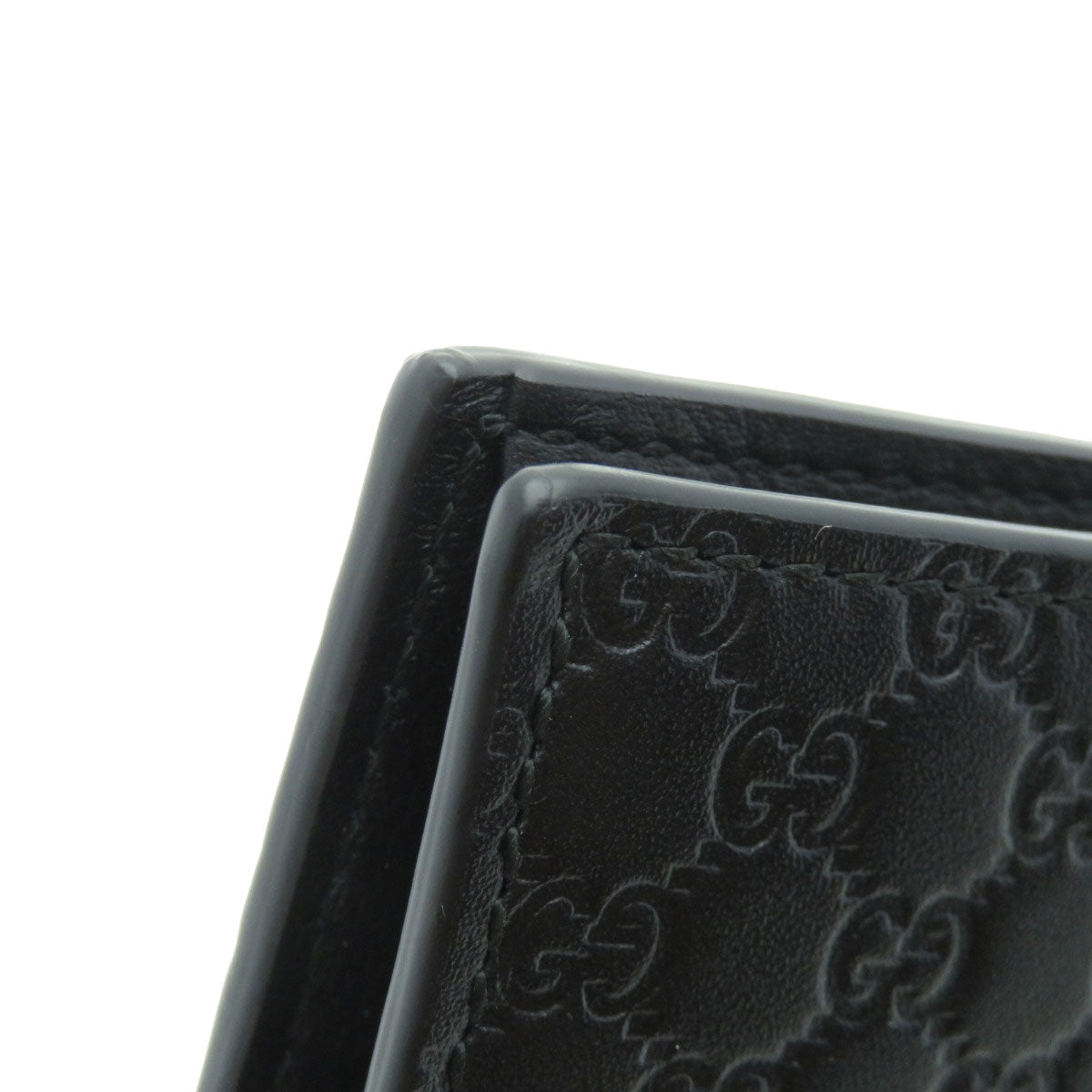 GUCCI 150413 GG Signature Microsima Outlet Bifold Wallet with Coin Pocket Calf Ladies [Used]