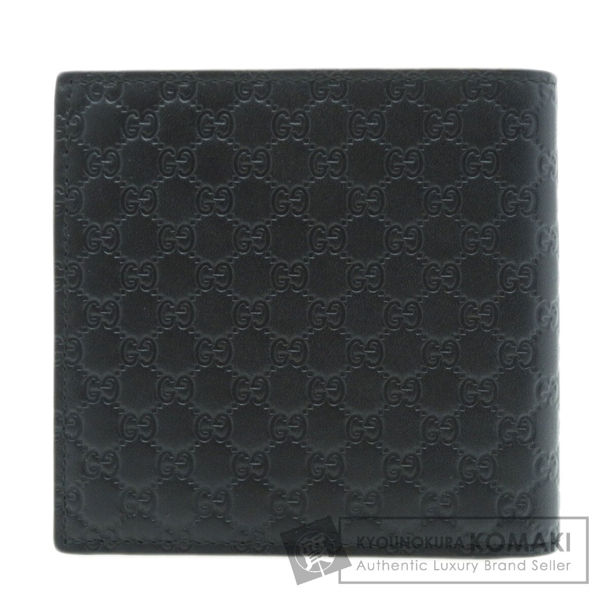 GUCCI 150413 GG Signature Microsima Outlet Bifold Wallet with Coin Pocket Calf Ladies [Used]