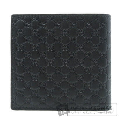 GUCCI 150413 GG Signature Microsima Outlet Bifold Wallet with Coin Pocket Calf Ladies [Used]