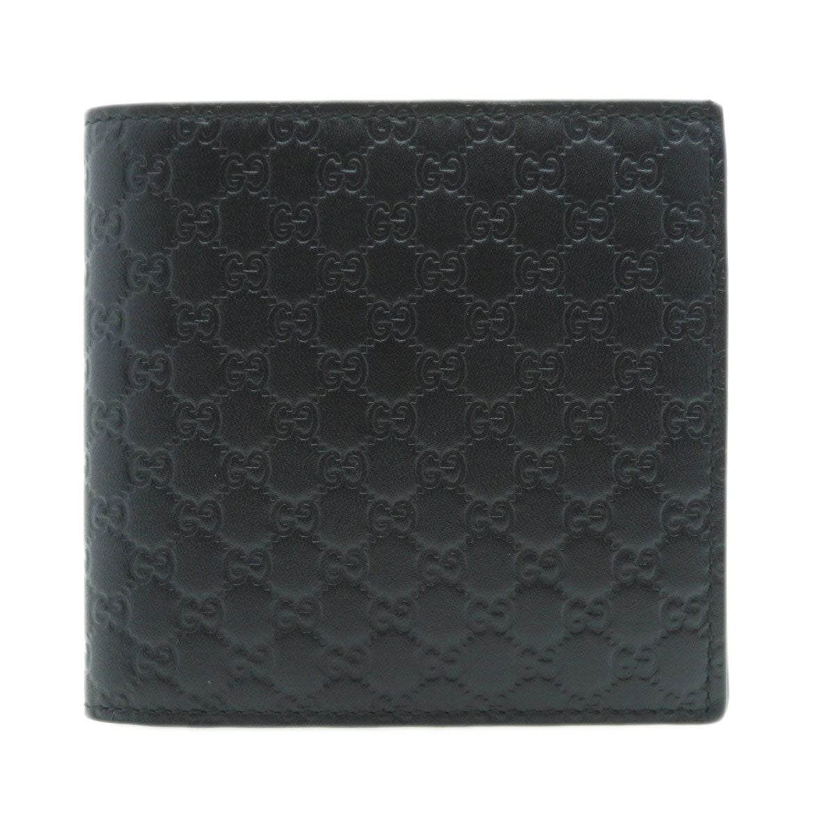 GUCCI 150413 GG Signature Microsima Outlet Bifold Wallet with Coin Pocket Calf Ladies [Used]
