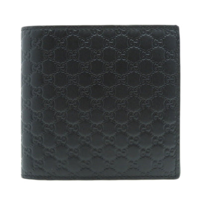 GUCCI 150413 GG Signature Microsima Outlet Bifold Wallet with Coin Pocket Calf Ladies [Used]