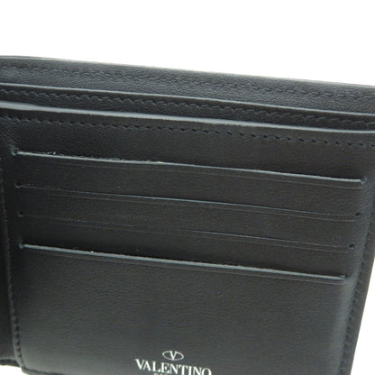 VALENTINO GARAVANI   Bifold Wallet No Coin Pocket Embroidery motif Nylon Leathermens