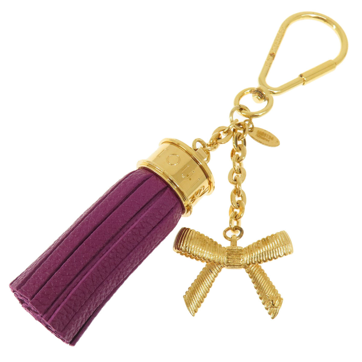 LOUIS VUITTON M65124 Tassel ribbon key ring Metal Ladies [Used]