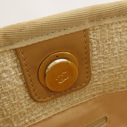 CHANEL Deauville MM GoldHardware Tote Bag Tweed Ladies [Used]