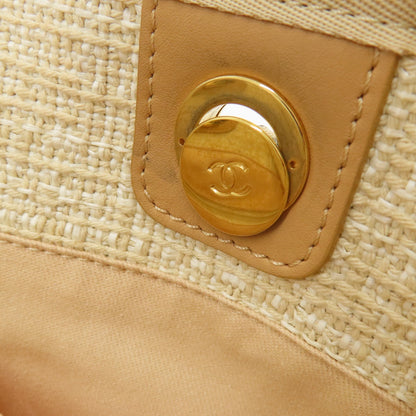 CHANEL Deauville MM GoldHardware Tote Bag Tweed Ladies [Used]