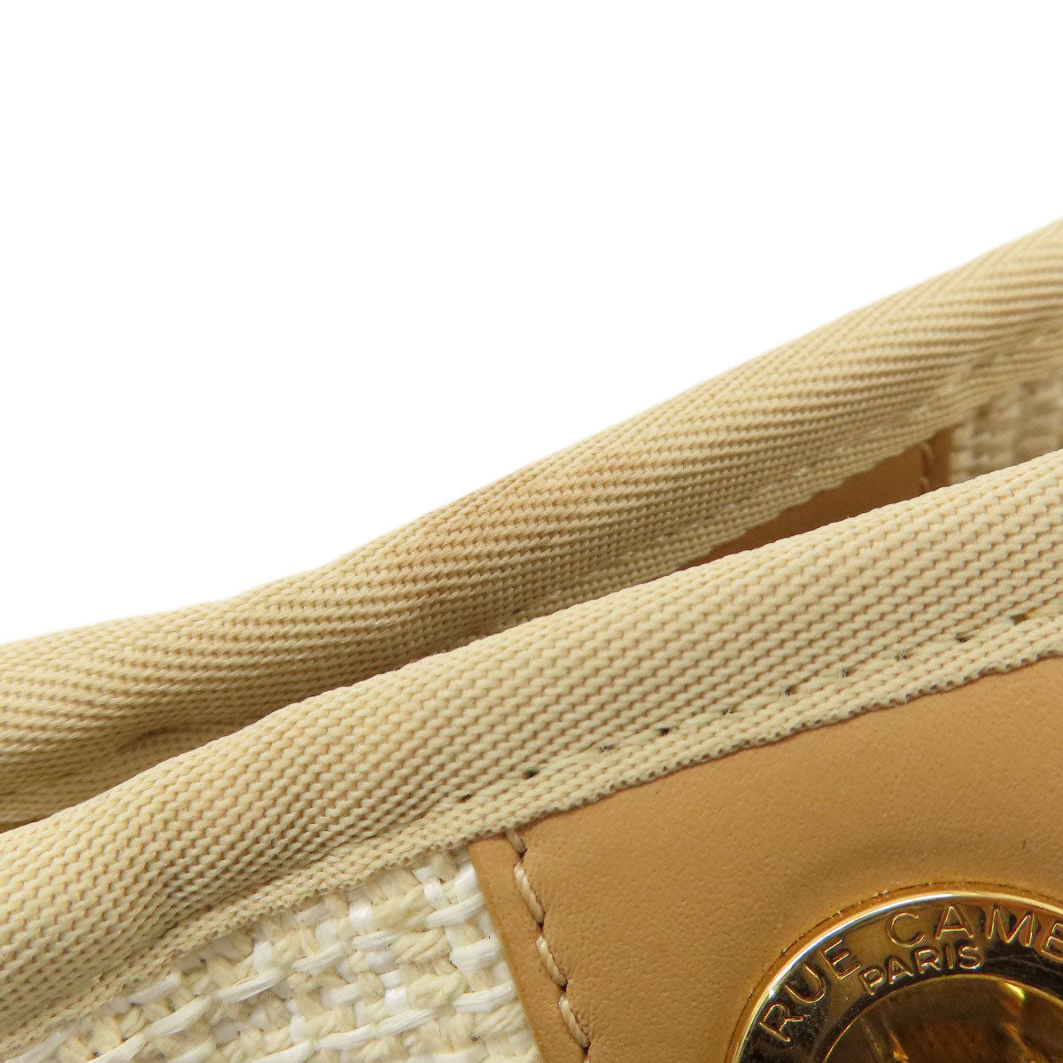 CHANEL Deauville MM GoldHardware Tote Bag Tweed Ladies [Used]