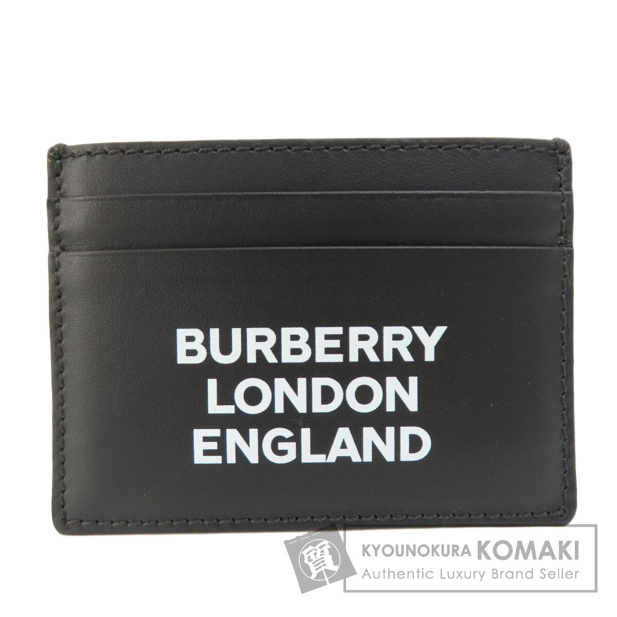 BURBERRY logo Card Case Leather Ladies [Used]