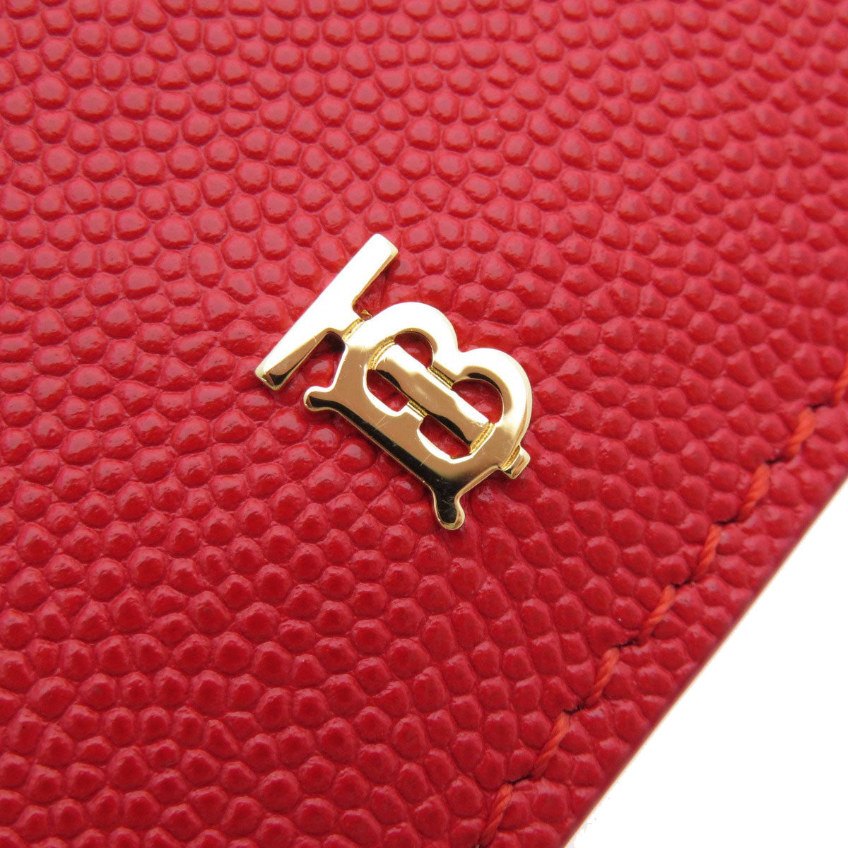 BURBERRY Logo Hardware tri-fold Bifold Wallet with Coin Pocket Calf Ladies [Used]