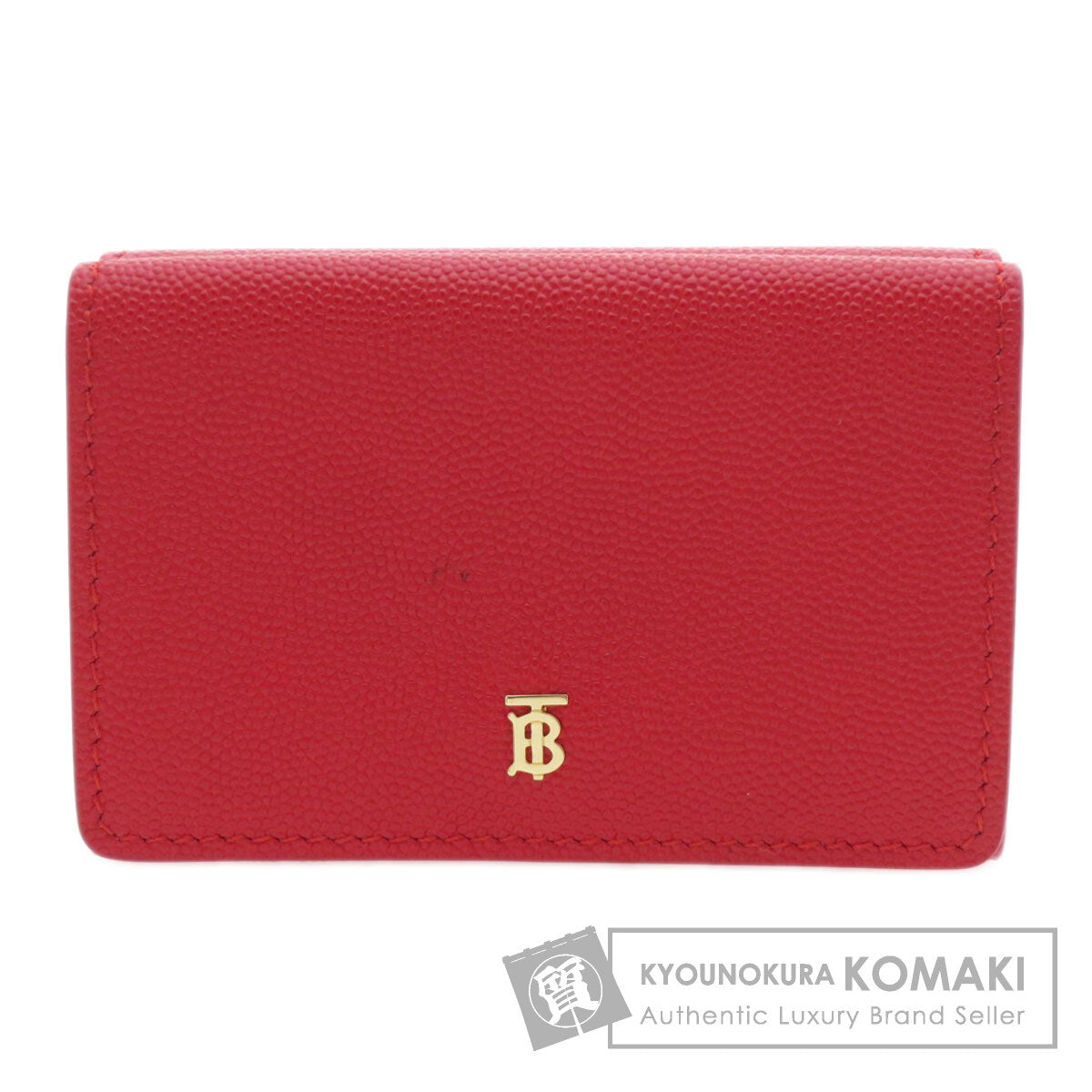 BURBERRY Logo Hardware tri-fold Bifold Wallet with Coin Pocket Calf Ladies [Used]