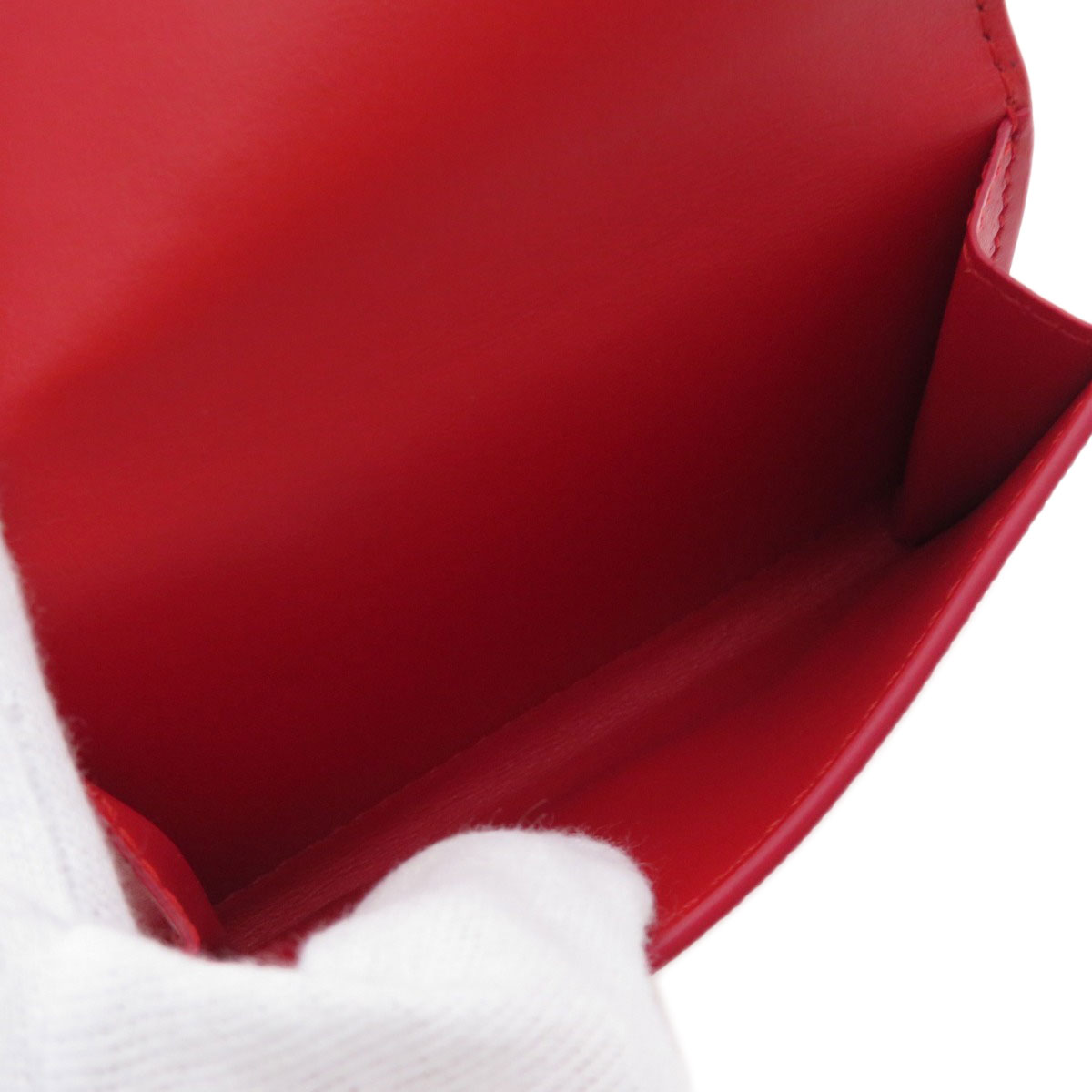 BURBERRY Logo Hardware tri-fold Bifold Wallet with Coin Pocket Calf Ladies [Used]