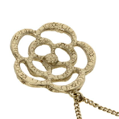 CHANEL   Necklace Camellia Fake Pearl Metal Ladies