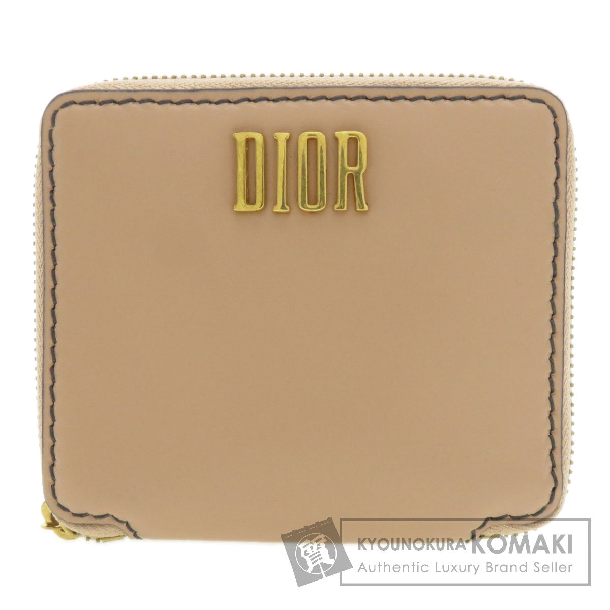 CHRISTIAN DIOR   Bifold Wallet with Coin Pocket Logo motif Calf Ladies