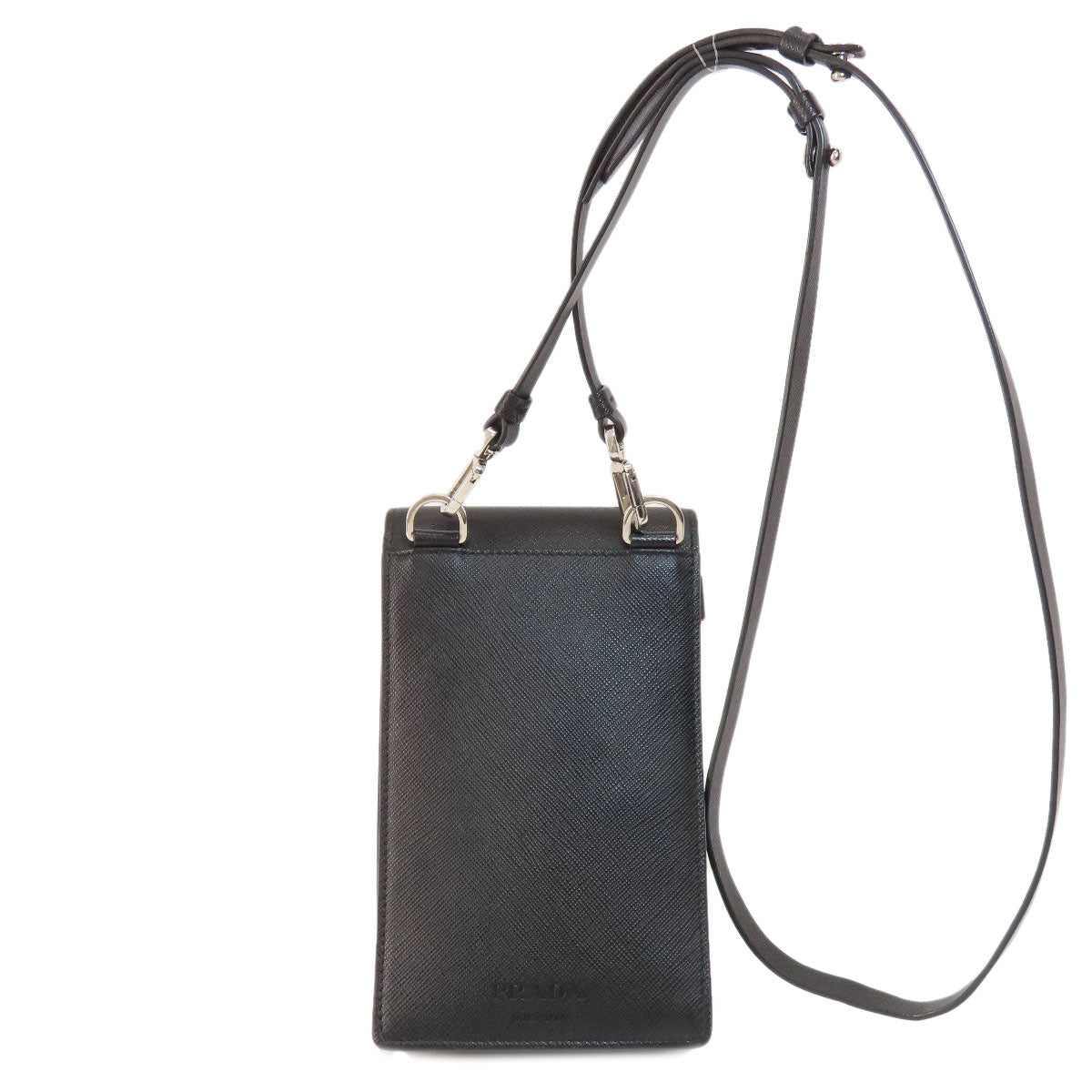 PRADA Logo Safiano Shoulder Bag Leather Ladies [Used]