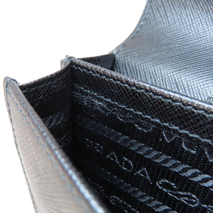 PRADA Logo Safiano Shoulder Bag Leather Ladies [Used]