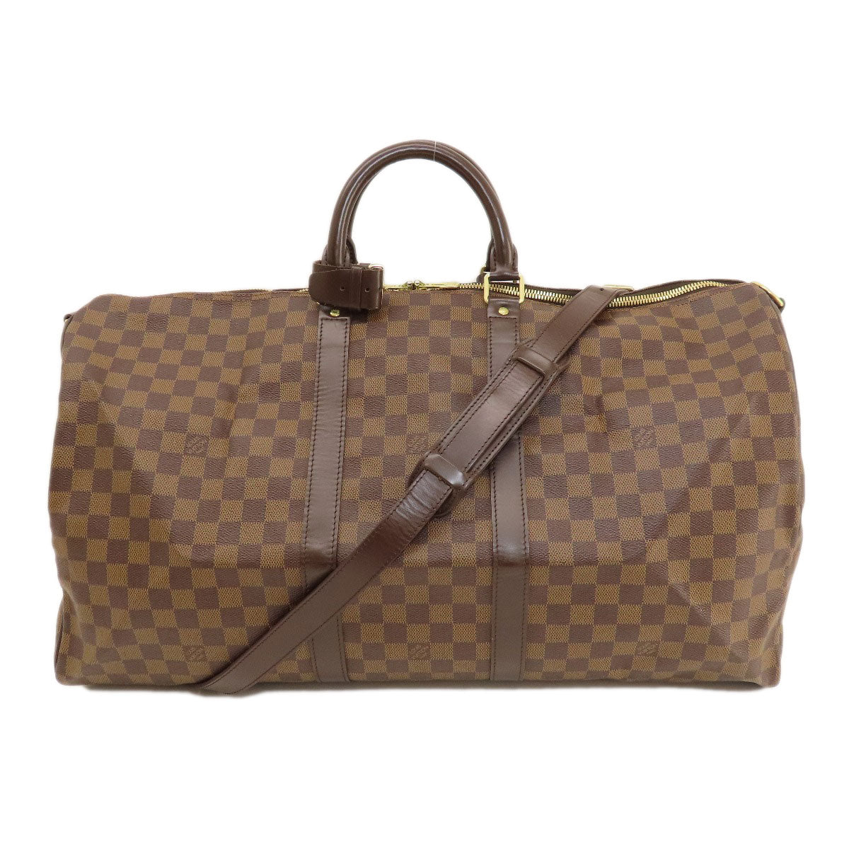 LOUIS VUITTON N41414 Keepall Bandouliere 55 Damier Ebene Boston bag Damier canvas Ladies [Used]