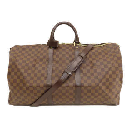LOUIS VUITTON N41414 Keepall Bandouliere 55 Damier Ebene Boston bag Damier canvas Ladies [Used]