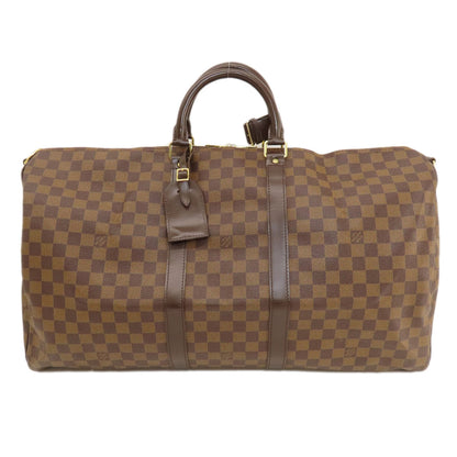 LOUIS VUITTON N41414 Keepall Bandouliere 55 Damier Ebene Boston bag Damier canvas Ladies [Used]