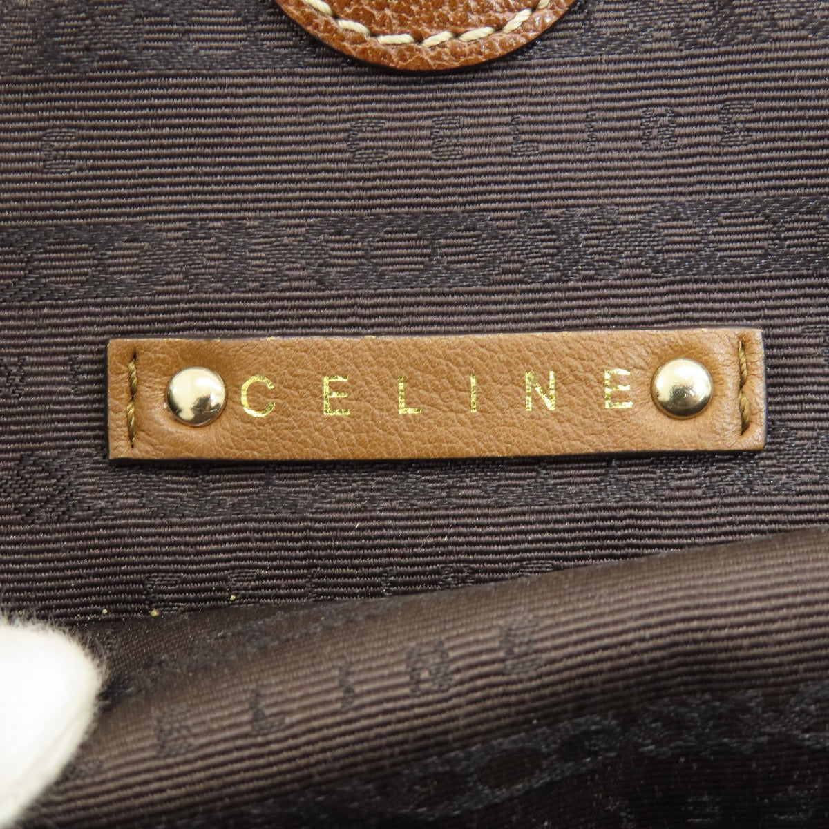 CELINE   Tote Bag Stripe stitch Leather Ladies